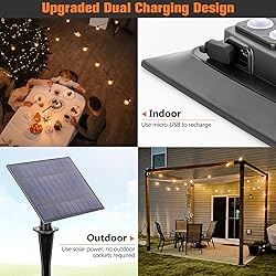 Solar string lights outdoor waterproof 100ft with