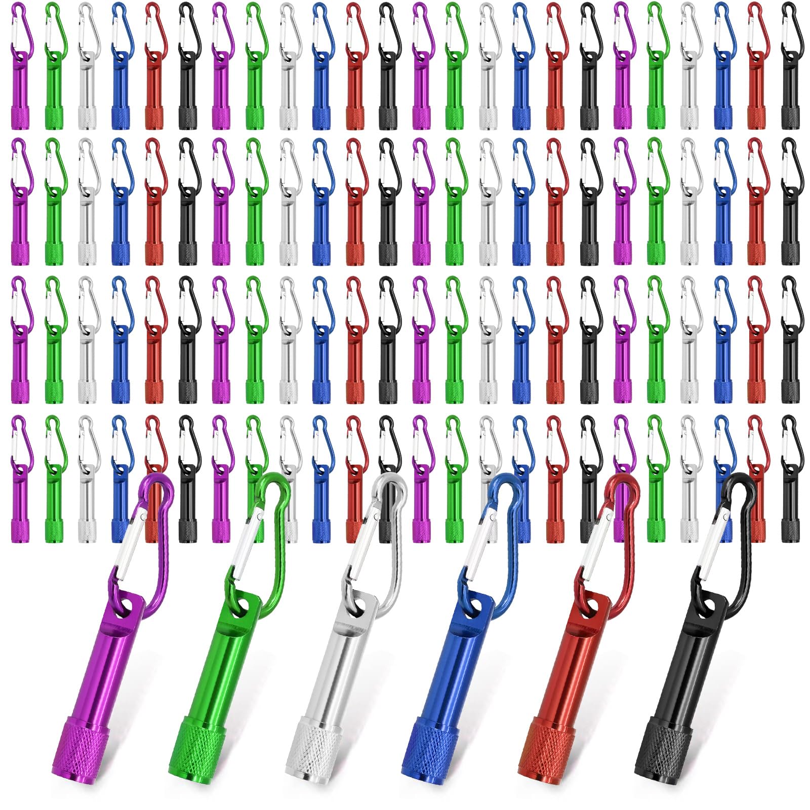 Photo 1 of * does not come with 150 *
CZBRO 150Pcs Mini Keychain Flashlights Bulk, Ultra-Bright LED Metal Carabiner Clip Lights,Compact Emergency Lights for Camping, Hiking, Cycling, Survival Kits (150)
