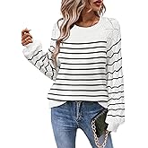 Zeagoo Womens Sweaters 2026 Long Sleeve Crew Neck Lightweight Pullover Knitted Cute Fall Fashion Tops