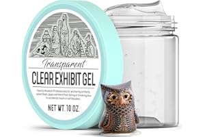 RUIOT 10 oz Exhibit Gel for Museum, Removable Clear Museum Exhibit Putty Wax for Fixed Collection and Decorations to Prevent Falling, Vibration.