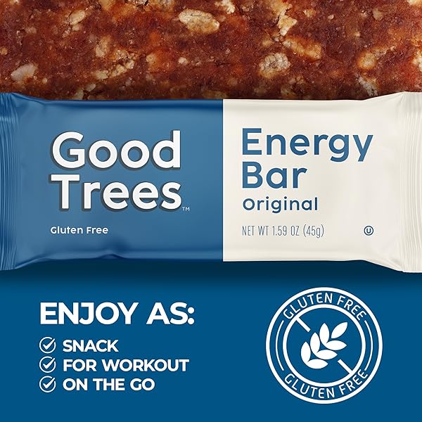 GOOD TREES ORIGINAL FLAVOR ENERGY BARS, GLUTEN-FREE SNACK 16 COUNT