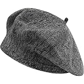 ZLYC French Beret Hat Fashion Print Lightweight Winter Warm Artist Hat for Women