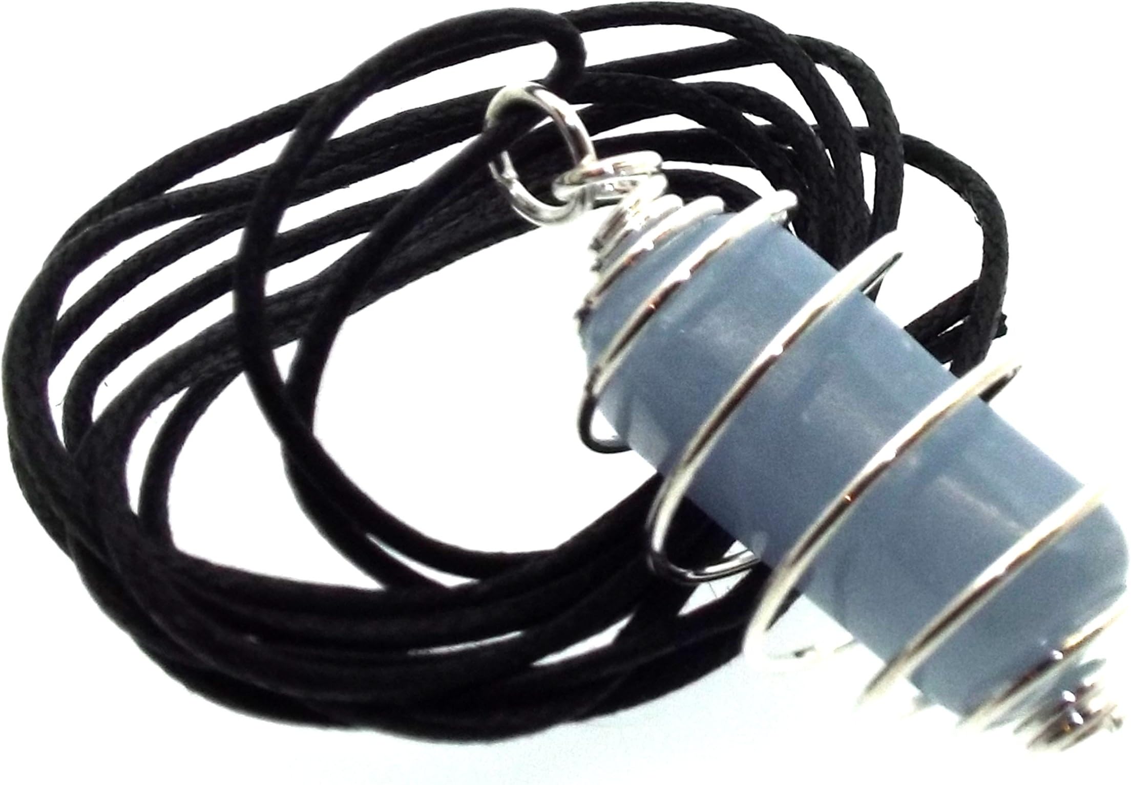 Small Angelite Gemstone Spiral Pendant