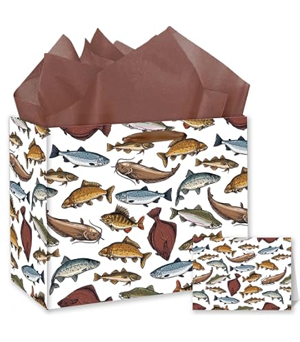 12 Fishing-Themed Gift Bags With Handles - Perfect For Fishing Party Favors, Birthday Decor, Ocean Theme - View #13