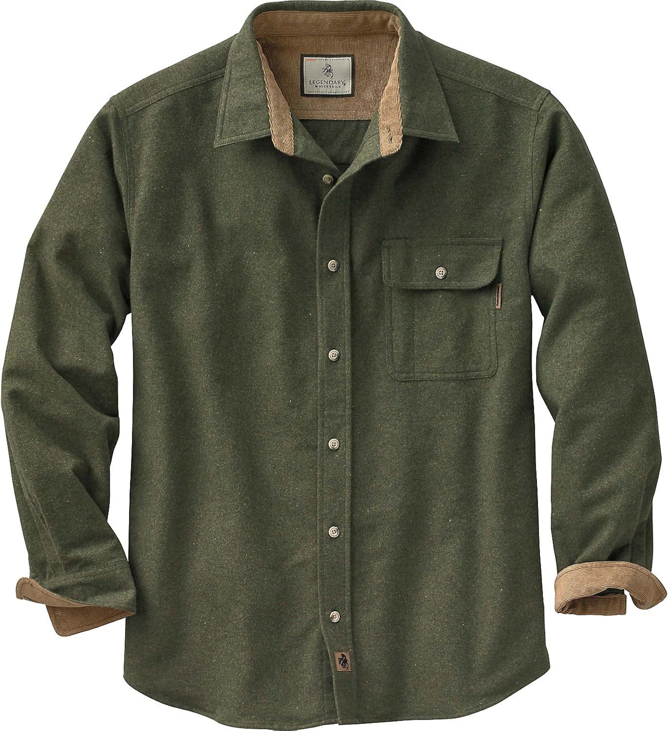 Legendary Whitetails Men's Buck Camp Flannel Shirt: Clothing