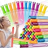 60 Pack Big Bubble Wands Bulk in 6 Colors, Bulk Party Favors for Kids, Ideal for Easter, Summer, Halloween, Valentine, School Classroom Prizes for Boys & Girls, Ideal Goodies Bags Stuffers