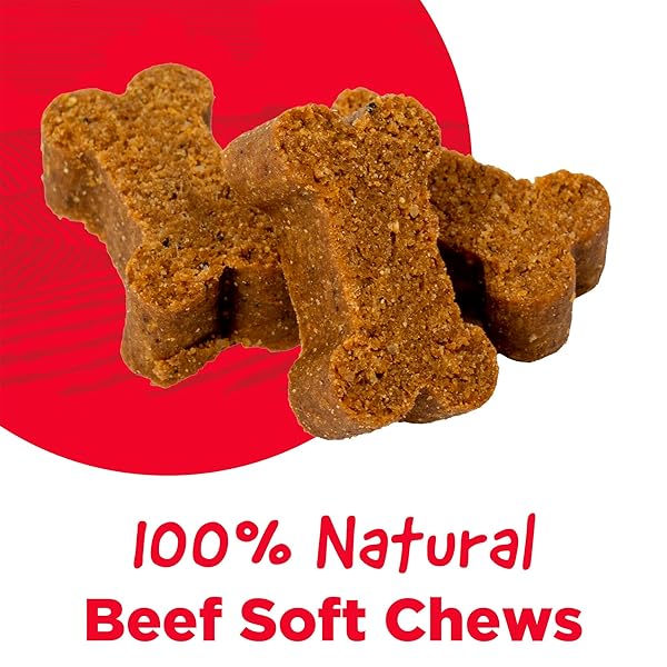 COUNTRY KITCHEN BEEF SOFT CHEW DOG TREATS, GREAT TASTING, MADE WITH REAL BEEF, RICH IN DHA & OMEGA 3, 16 OZ