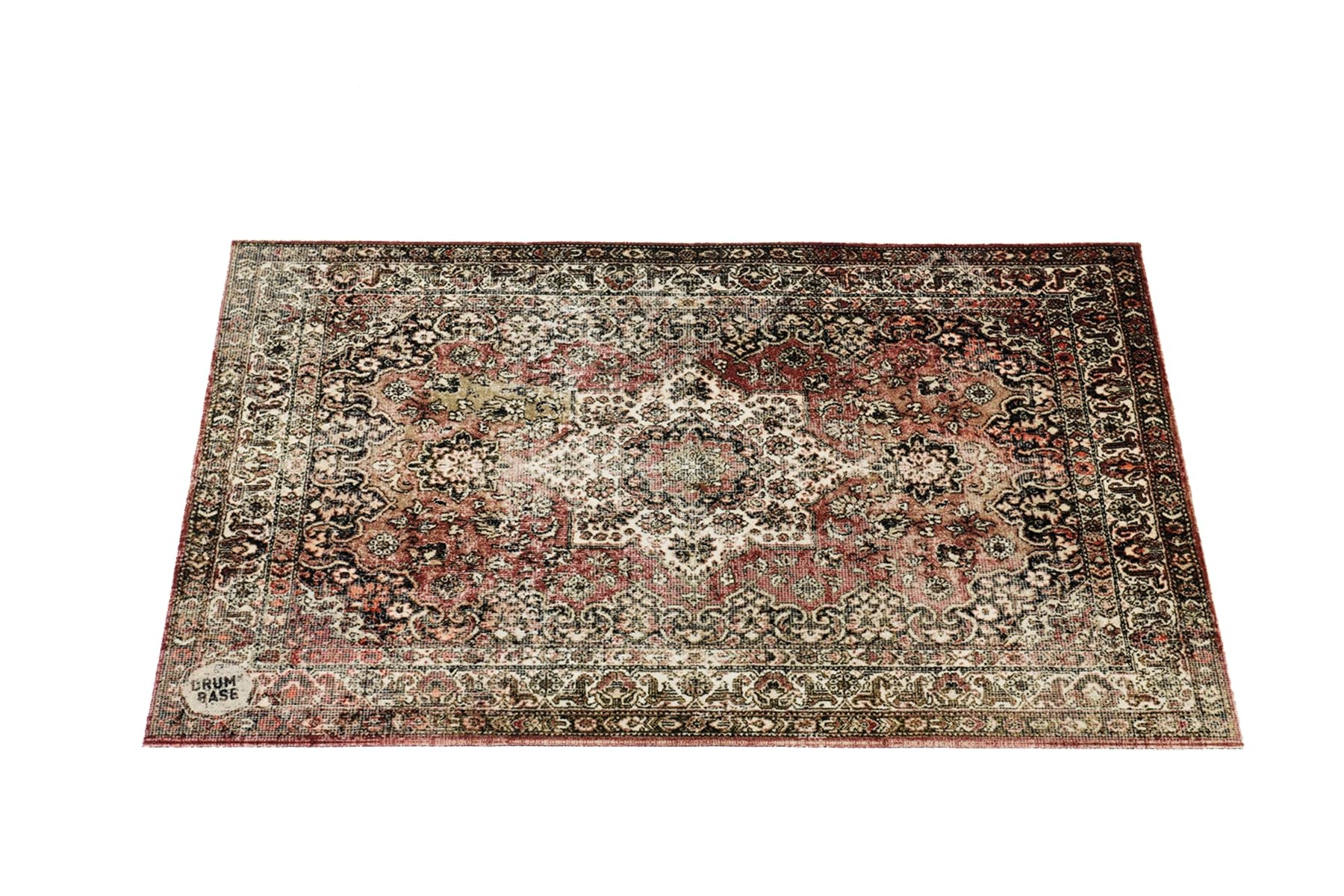 DRUM N BASE Vintage Persian Stage Rug - Classic Worn - 130 x 90cm