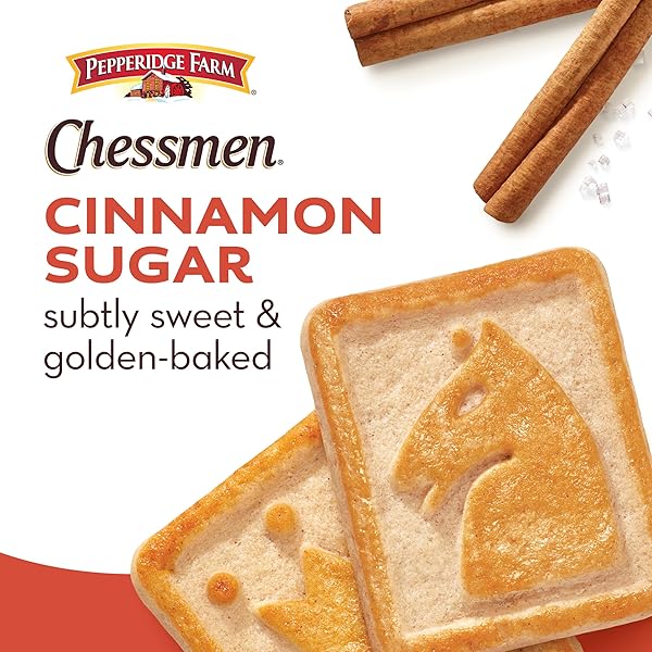 PEPPERIDGE FARM CHESSMEN CINNAMON SUGAR COOKIES, 7.25 OZ BAG
