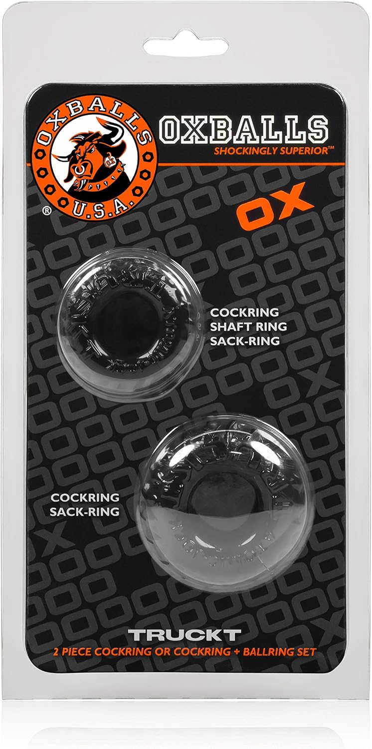 OXBALLS Cock Ring Set, Black - Image 4
