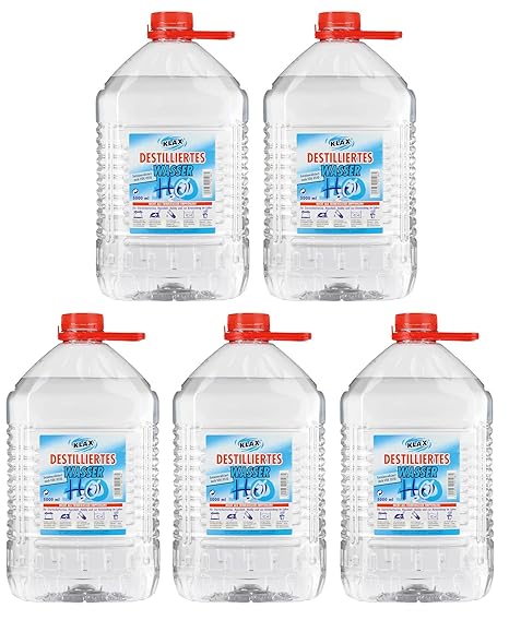 25 Liter Destilliertes Wasser (5 Kanister mit je 5 Litern)