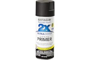 Rust-Oleum 249846 Painter's Touch 2X Ultra Cover, 12 Ounce (Pack of 1), Flat Black Primer