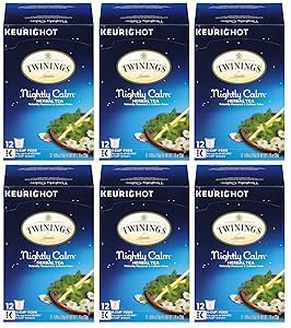 Twinings Nightly Calm K-Cups, 12 Count (Pack of 6)