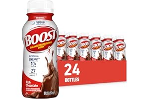 BOOST Original Ready to Drink Nutritional Drinks, Rich Chocolate, 8 Fl Oz Bottles (Pack of 24)