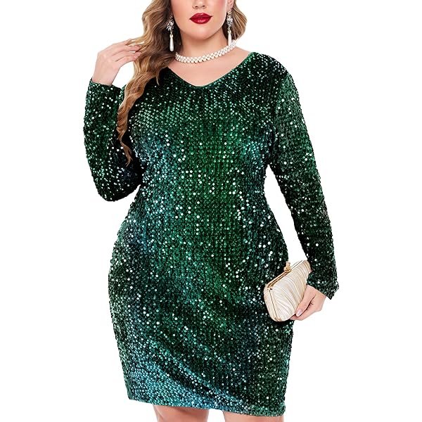 Amazon.com: City Chic Plus Size Dress Sequin Glam : Clothing, Shoes &  Jewelry