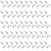 ZOOFOX 50 Pack Plastic Sign Holder Clip, Clear Rotatable Pop Clip-on Holder Stand, Double Retail Clips Holder for Price Tag Label Sign Display