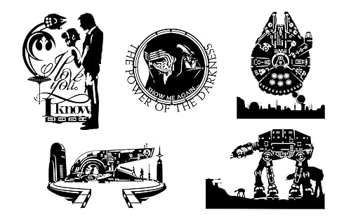 Amazon Com Prints Star Wars Silhouette Handmade