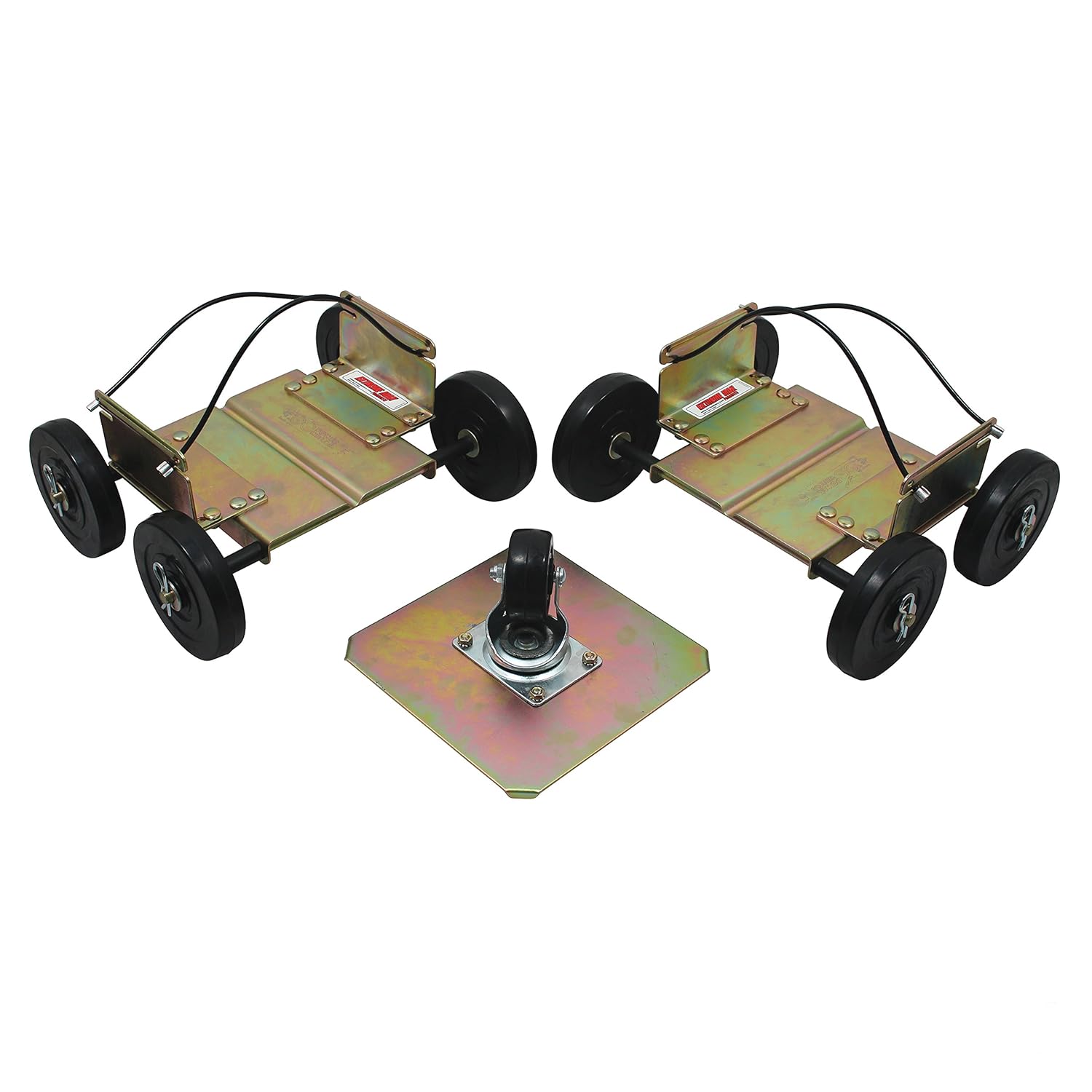 Extreme Max Big Wheel Drivable Snowmobile Dolly System Set of 3 Wide