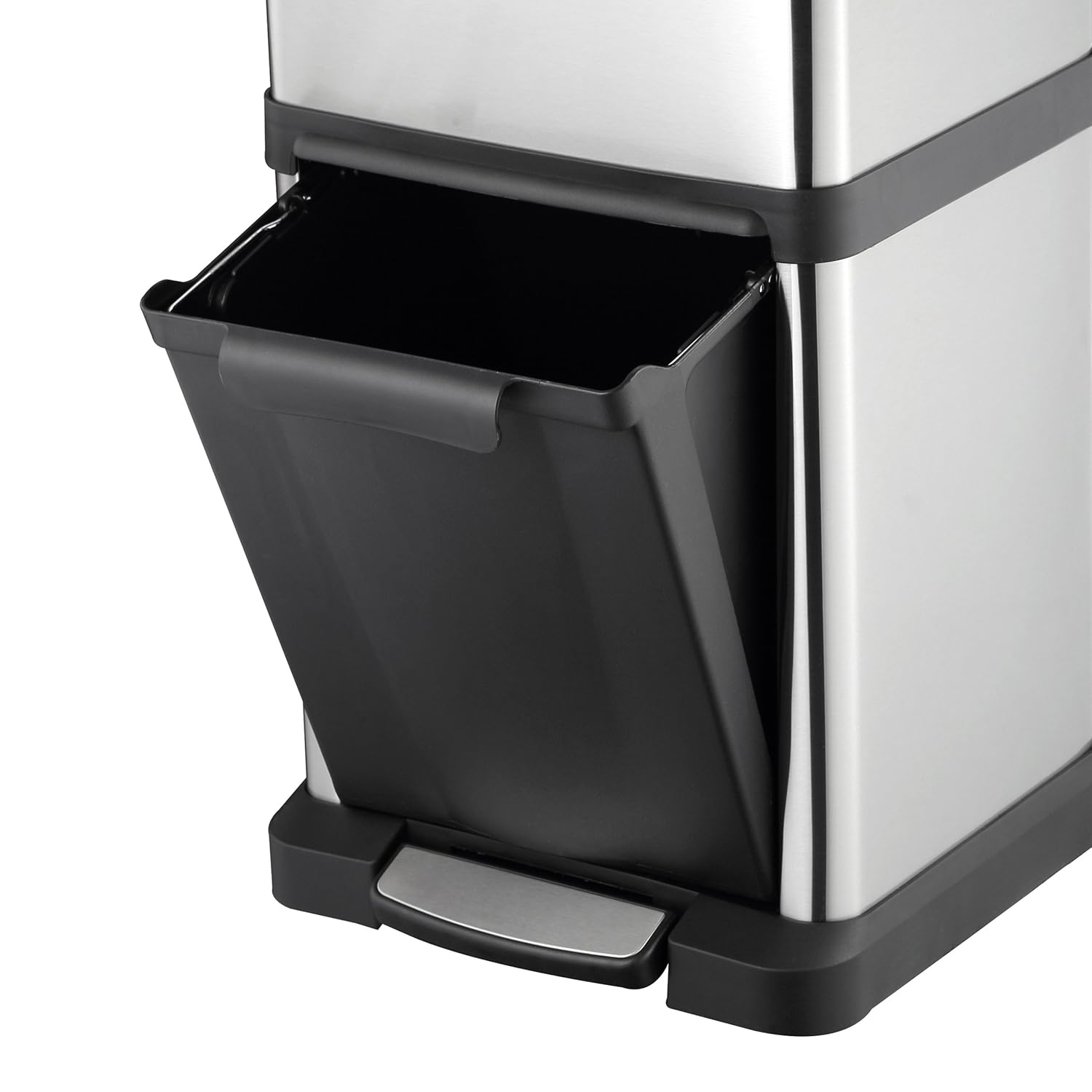 2 Removable Compartments Double Kitchen Bins Tall Slim Recycle Bin Mari