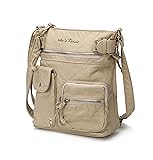 MKF Crossbody Bag for Women: PU Leather Tote
