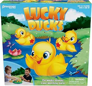 Pressman Lucky Ducks -- The Memory and Matching Game that Moves, 5"
