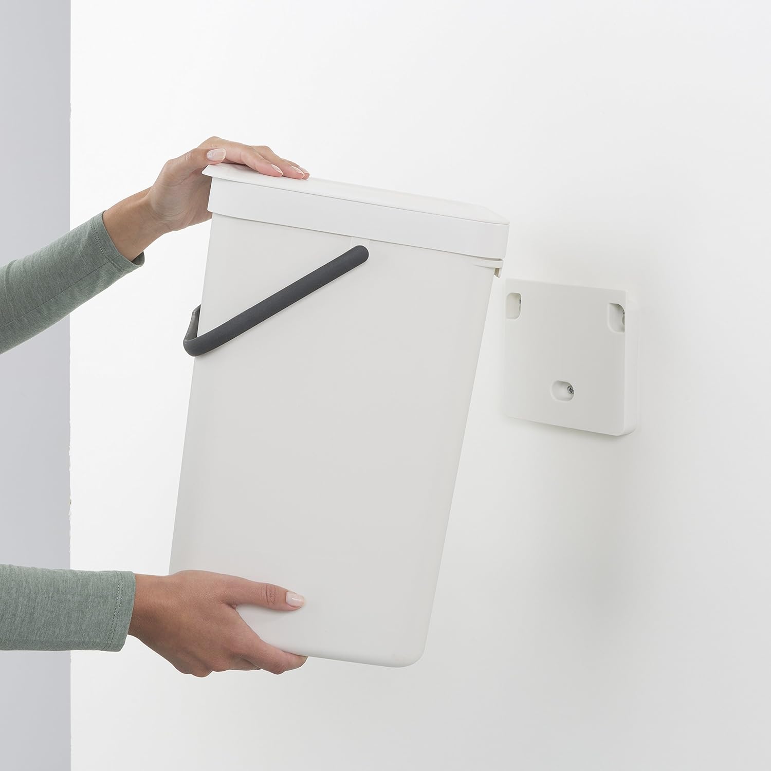 Brabantia Sort & Go Waste Bin, 16L/4.2 Gal. , 16 L, White: Home & Kitchen