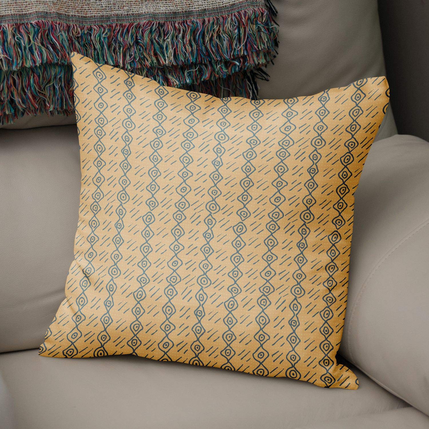 Bonamaison Decorative Cushion Cover Random Pattern, Throw Pillow Covers, Home Decorative Pillowcases for Livingroom, Sofa, Bedroom, Size:43X43 Cm - Designed and Manufactured in Turkey