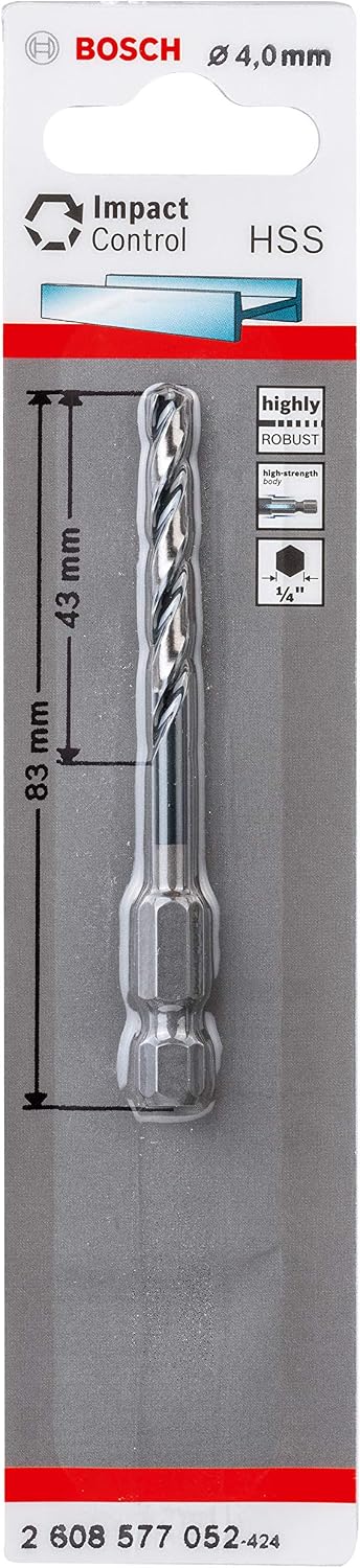 6 kt. Impact Control High-Speed Steel 4.0 x 83x43, Multicolor, diameter 4 mm