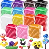 VioraWhite 144 Pcs Air Dry Clay Bulk 76 oz DIY Modeling Clay Kit | DIY Clay Crafts, Soft Magic Foam for Sculpting, Kids Gifts, Party School Supplies, Crafts Artistic Project, Multicolor