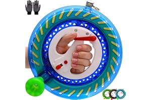 YIRANZIDE Kite Reel with Upgraded Braking and Anti-Reverse Function, Sizes 8.7'', Kite String in Lengths of 1600 Feet, Large-Size Grip, Any Position Can be Locked, String Spool for Adults and Kids (Blue)