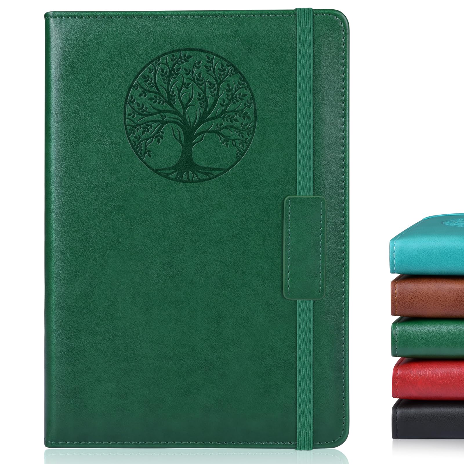 Biuwory Leather Journal Notebook,256 Thick Lined Pages,Hardcover 5.7"×8.3"