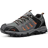 NORTIV 8 Men's Waterproof Hiking Shoes Leather Low-Top Hiking Shoes for Outdoor Trailing Trekking Camping Walking