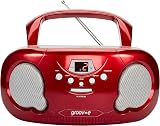 Groov-e Original Boombox CD Player with Radio Red view 3