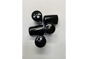 dexierp Protection Force Round Cap for 1" 26mm OD X 38.1mm Length (Pack of 10) Pipe Post Tube End Cover M27 Screw Thread Protectors Flexible Vinyl