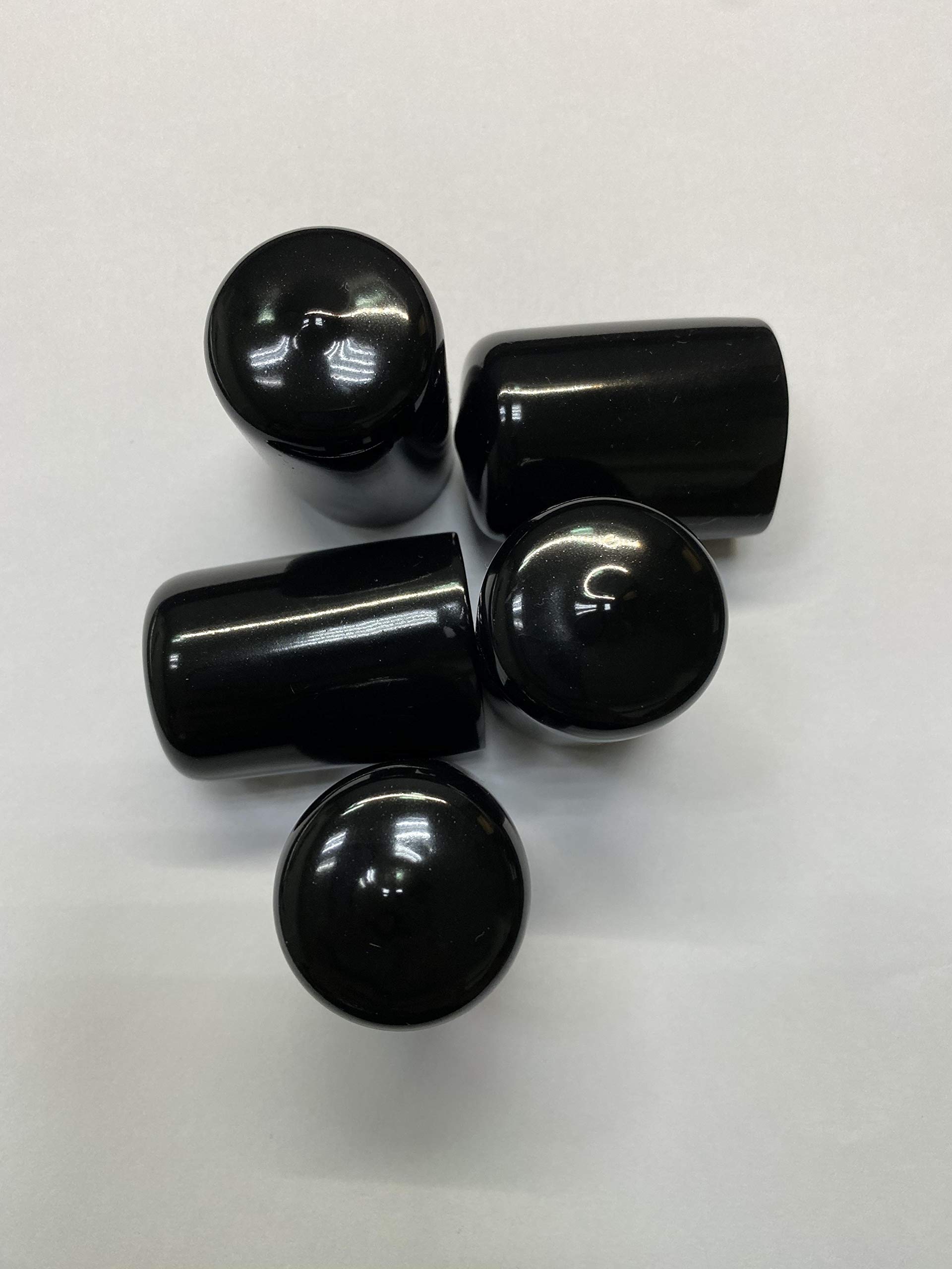 dexierp Protection Force Round Cap for 1" 26mm OD X 38.1mm Length (Pack of 10) Pipe Post Tube End Cover M27 Screw Thread Protectors Flexible Vinyl