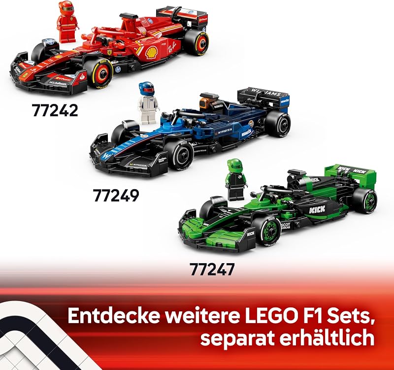 Speed Champions Aston Martin Aramco F1 AMR24 Rennauto - Spielzeug mit Formel 1 Minifigur zum Sammeln - baubares Modellauto für Jungen und Mädchen ab 10 Jahren und erwachsene Motorsport Fans 77245