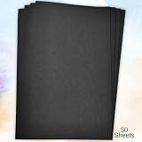 BCreativetolearn Recycled A4 Black Sugar Paper 50 Sheets 210x297mm view 4