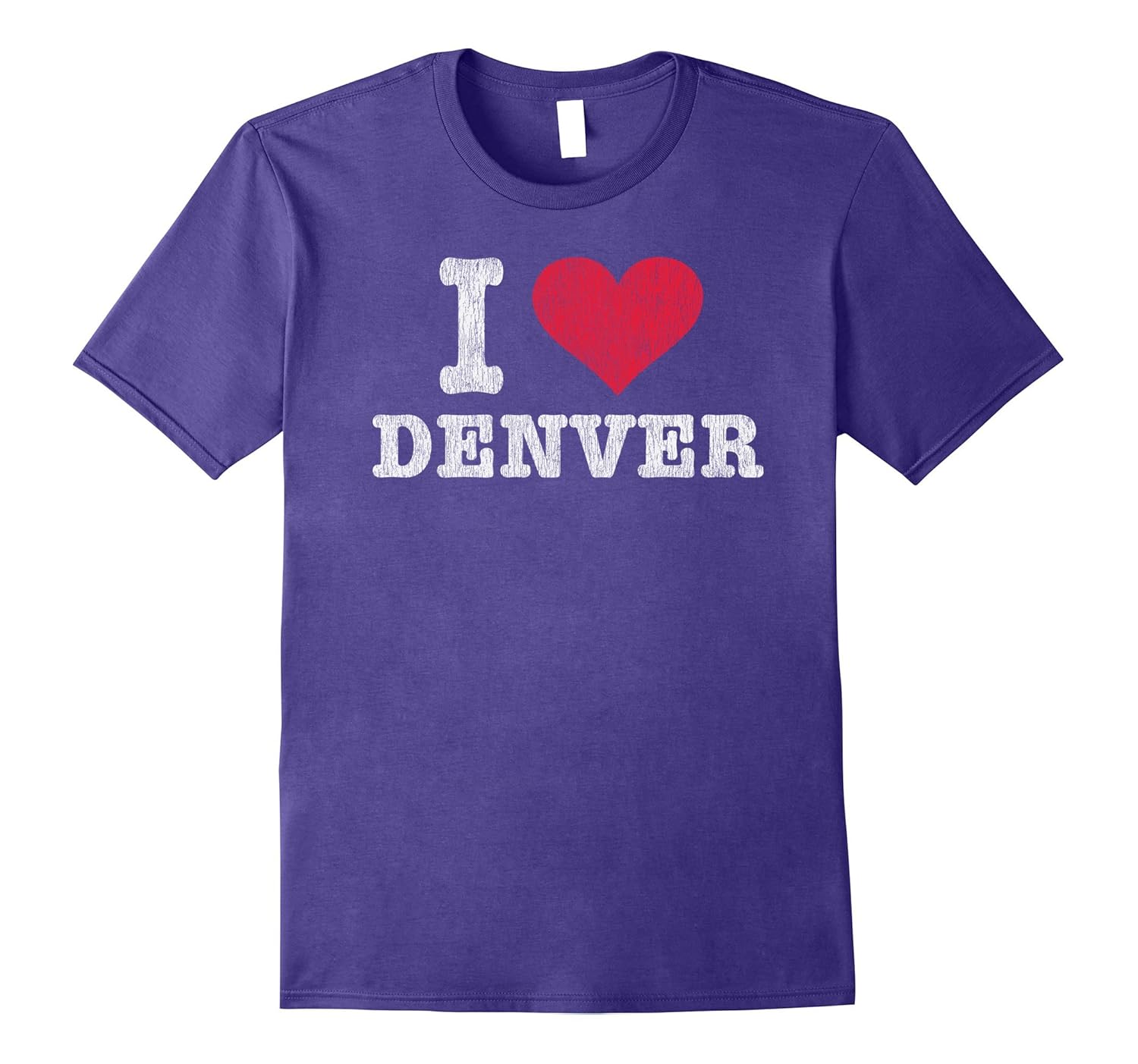 Distressed Retro I Love Denver CO T Shirt Souvenir-ANZ