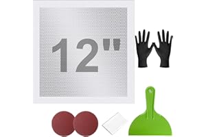 Drywall Repair Patch Kit 12"x12" 1pcs – Heavy Duty Self-Adhesive Aluminum and Fiber Mesh Patch Set with Scraper, Sandpaper, G