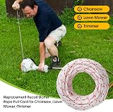LiteTour 10 Meters 3.5mm Recoil Starter Rope Replacement Cord Chainsaw Mower view 3