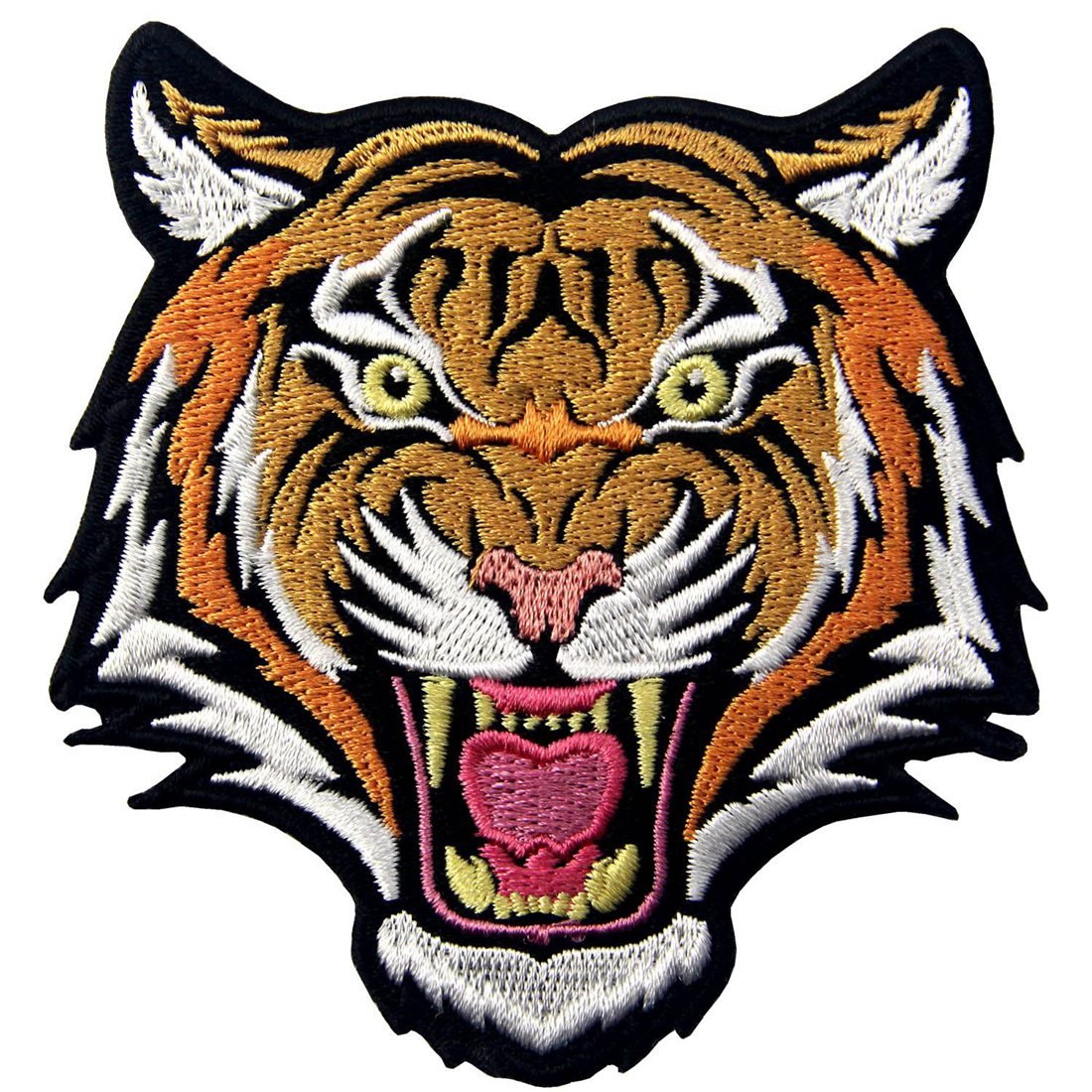 The Roaring Bengal Striped Tiger Embroidered Badge Iron On Sew On Patch