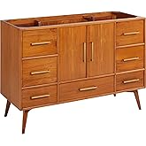 Signature Hardware 478409 Novak 48" Single Vanity Cabinet Only with Teak Cabinet - Less Vanity Top - Natural Teak