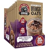 Kodiak Protein Overnight Oats, Dark Chocolate Sea Salt, High Protein, 9pk