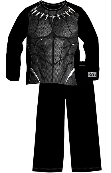 Marvel- Pijamas de Avengers Black Panther para Niños | Ropa o Disfraz Entero de Superhéroe