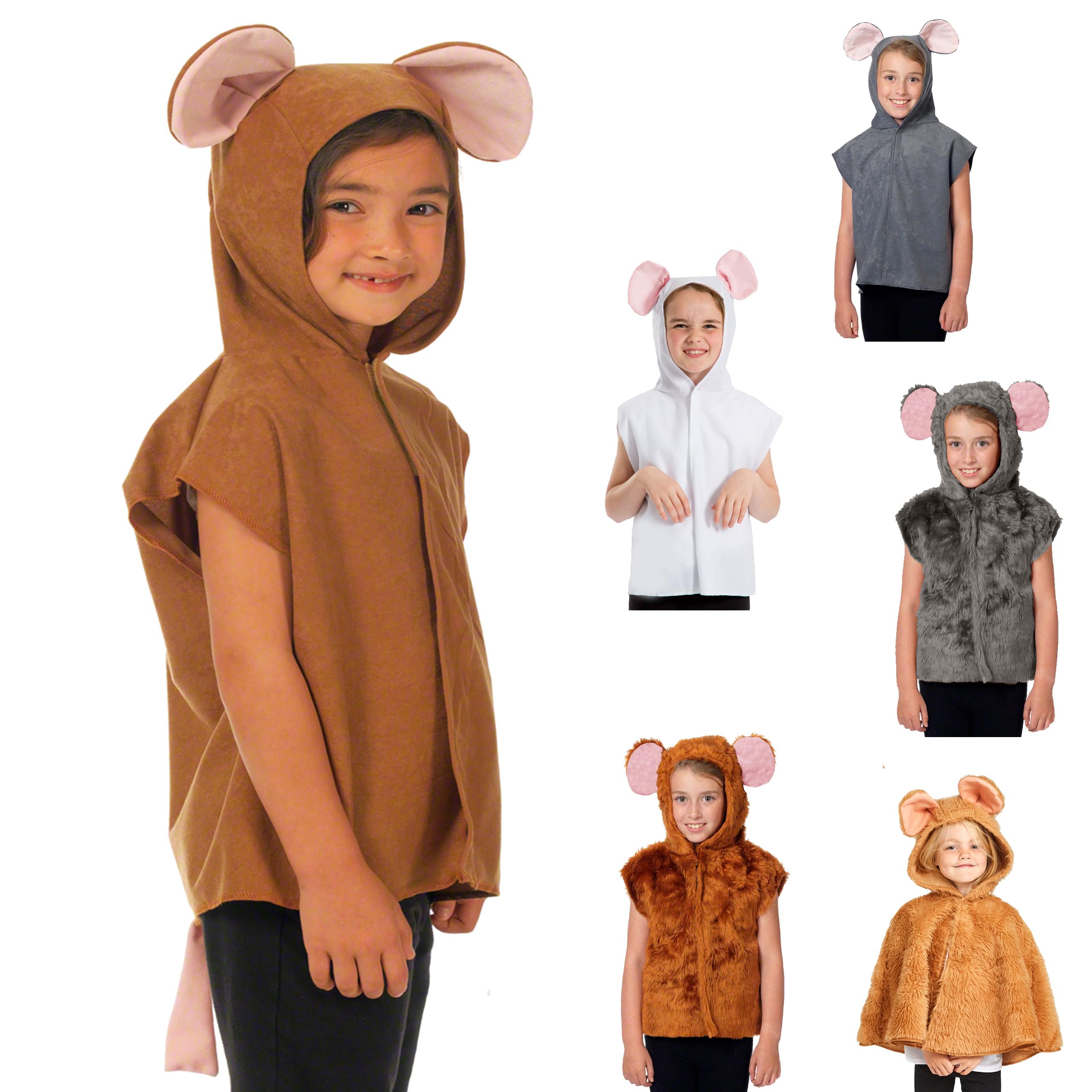 Charlie Crow Brown suede Mouse Costume for kids 3-8 Years. — image 1