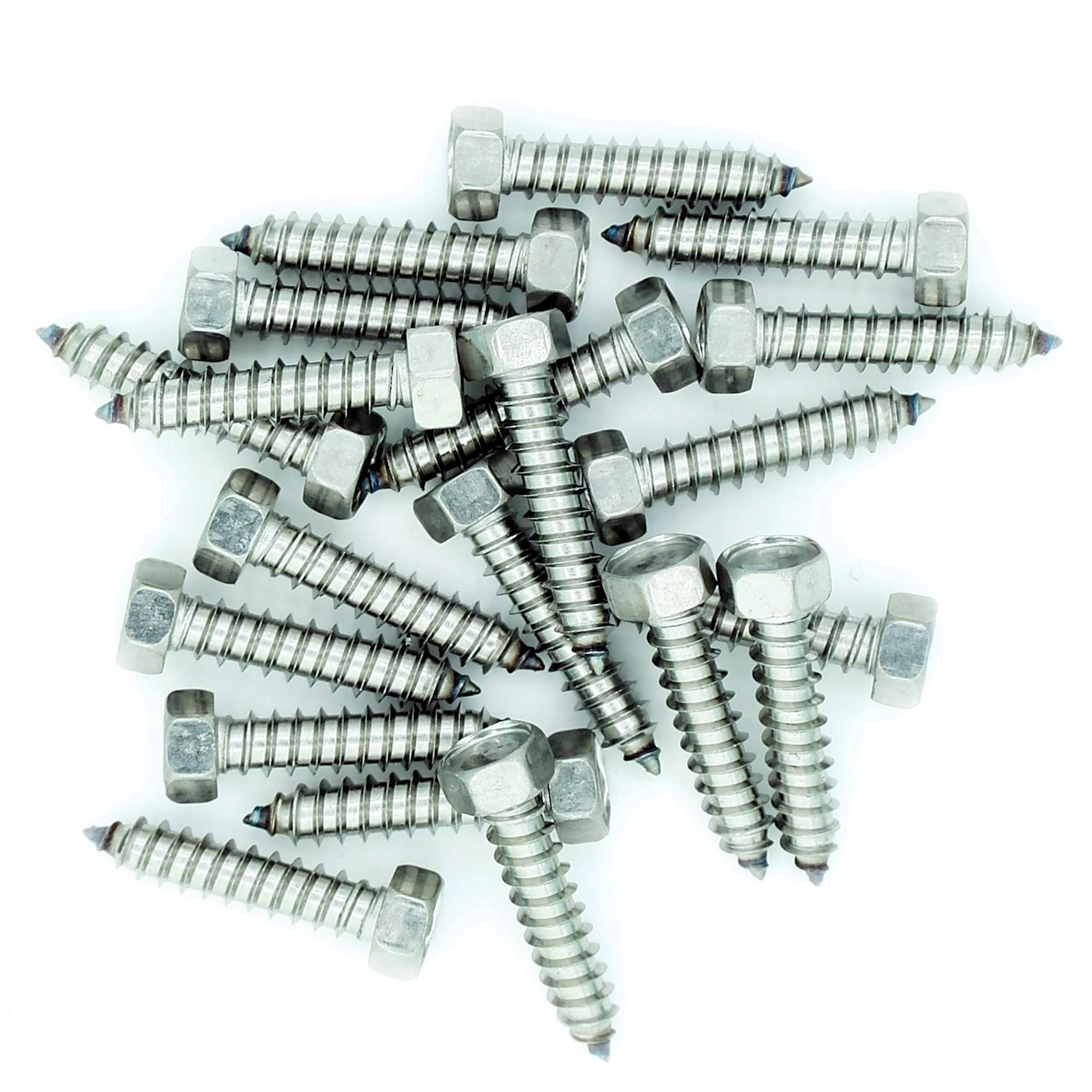 No.10 x 2.2 (4.8mm x 55mm) Hex Self-Tapping Screw - Stainless Steel (A2) (Pack of 20)
