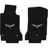 Lloyd Mats Floor Mats for Chevrolet C6 Corvette 2005-2007 | 2PC Front Mats | Charcoal | Non-Slip Backing