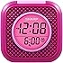 SHARP Pillow Personal Alarm Clock – Wake to Vibration or Beep! - Use on Nightstand or Under Pillow! – Great for Travel or Home Use - Pink