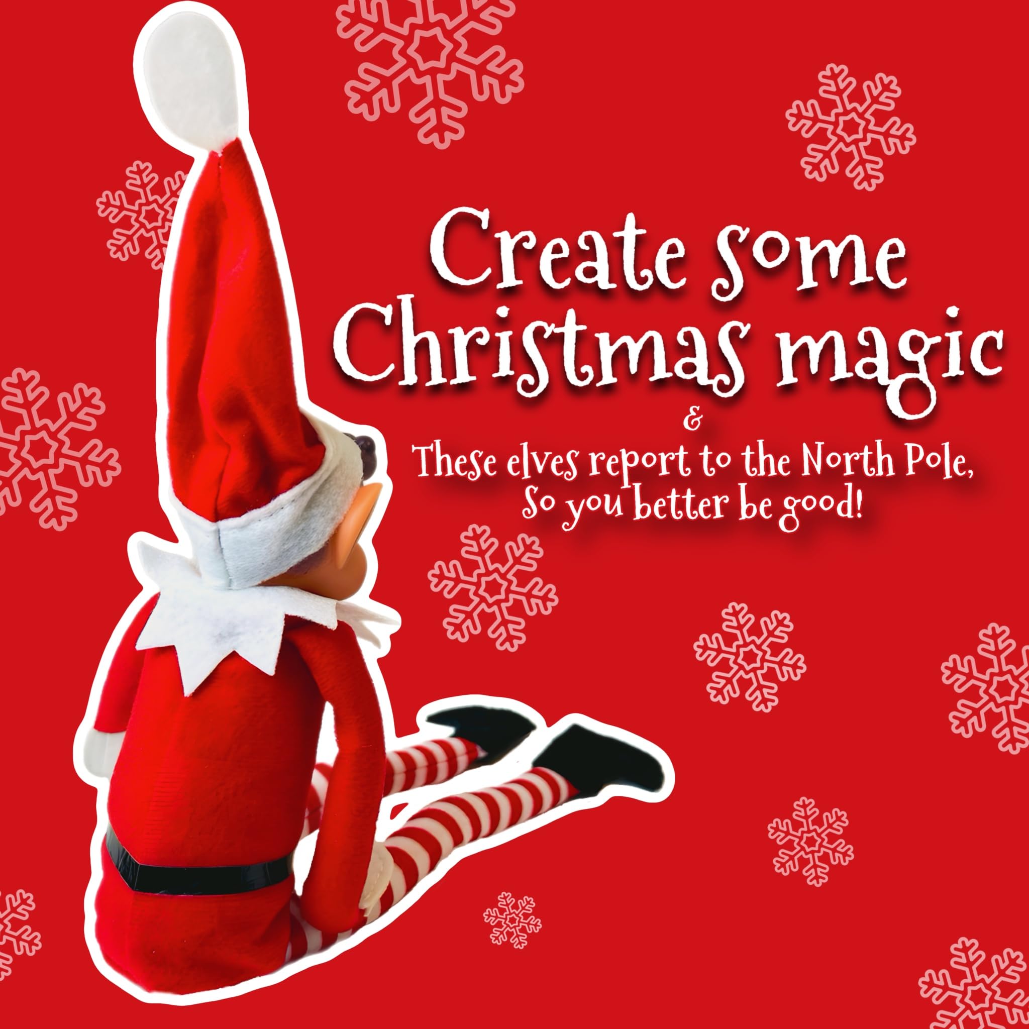 GLOW Wholesale Elf Figure with Soft Body and Vinyl Face, Red