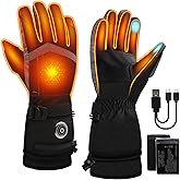 SVPRO Heated Gloves, 5V 6000mAh Rechargeable Heated Ski Gloves for Men & Women, Waterproof & Windproof Electric Heating Glove for Skiing, Hunting, Motorcycling, Hiking, Outdoor Work